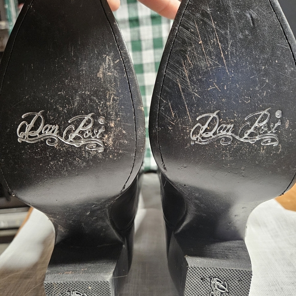 Dan Post Black Western / Cowboy Boots Size 8 - Picture 5 of 6